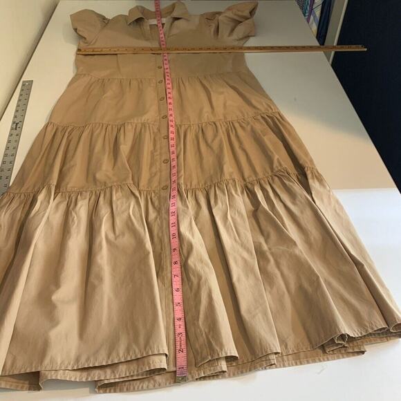 Brochu Walker Dress Womens L Large The Havana Puff Sleeve Button Front Maxi - Picture 8 of 14